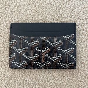 Goyard Black and Brown Card Wallet Box included